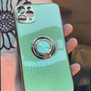 Green Phone Case with Ring Holder